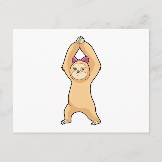 Luiaard bij Fitness Sport Briefkaart (Voorkant)