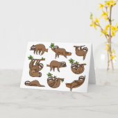 Luiaard blanco binnenkant kaart (Gele Bloem)