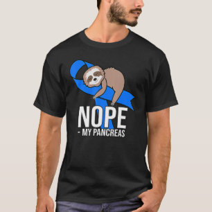 Luiaard Blauwe Lint Krijger Schattige Diabetes Bew T-shirt