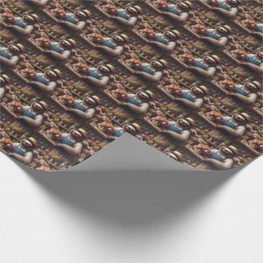 luiaard bloemist cadeaupapier (Hoek)