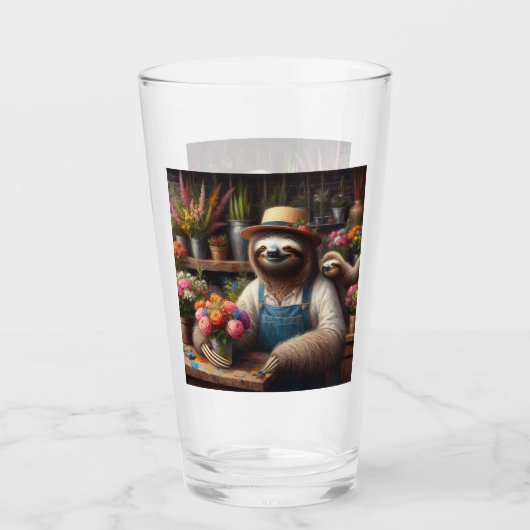 luiaard bloemist glas (Voorkant)