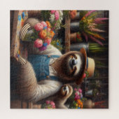 luiaard bloemist legpuzzel (Horizontaal)