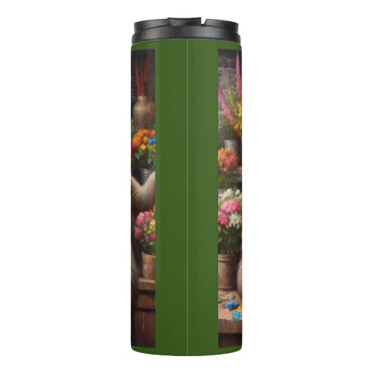 luiaard bloemist thermosbeker (Achterkant)