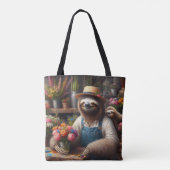 luiaard bloemist tote bag (Achterkant)