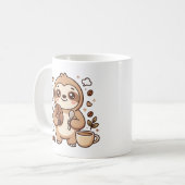 Luiaard Bonen Kawaii Koffiemok (Voorkant links)