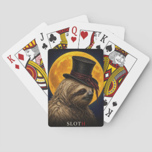 Luiaard Bovenste Hoed Gotische Surrealist Pokerkaarten