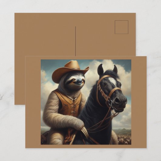 luiaard briefkaart (Voorkant / Achterkant)