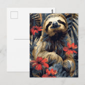 Luiaard  briefkaart (Voorkant / Achterkant)