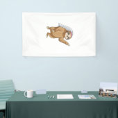 Luiaard Bruid Sluier Trouw T-Shirt Spandoek (Beurs)