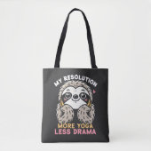 Luiaard Canvas tas - Meer Yoga Minder Drama (Voorkant)