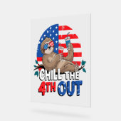 Luiaard Chill de 4e uit Patriottische VS Acryl Bord (Hoek)