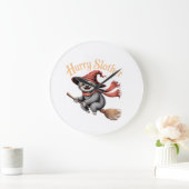 Luiaard Cute Halloween Heks Grappige Essential T-S Grote Klok (Huis)
