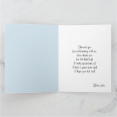 luiaard, cute luiaard, dierenillustratie bedankkaart (Binnen)