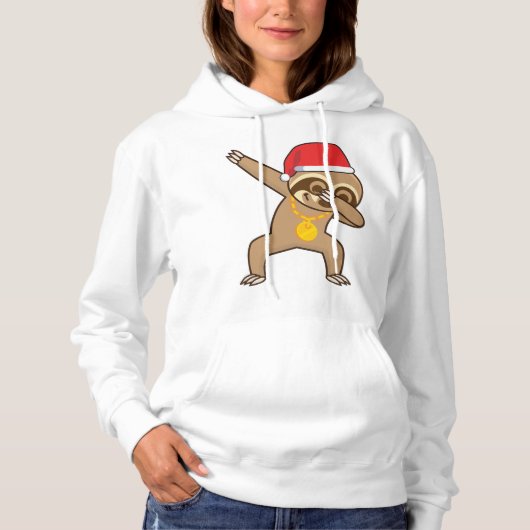 Luiaard dab Sticker Hoodie (Voorkant)