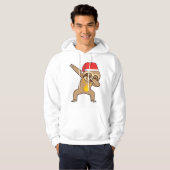 Luiaard dab Sticker Hoodie (Voorkant volledig)