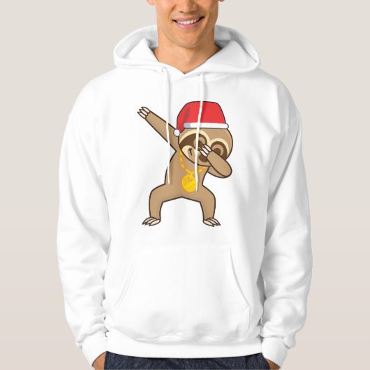 Luiaard dab Sticker Hoodie (Voorkant)