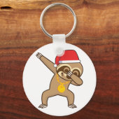 Luiaard dab Sticker Sleutelhanger (Voorkant)