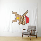 Luiaard dab Sticker Wandkleed (In Situ (horizontaal))