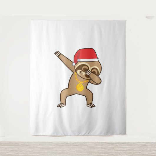 Luiaard dab Sticker Wandkleed (Voorkant)