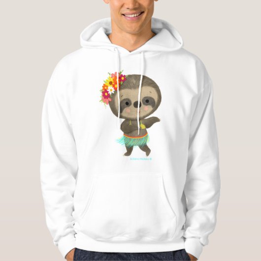 Luiaard dansen hula hoodie (Voorkant)