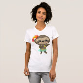Luiaard dansen hula t-shirt (Voorkant volledig)