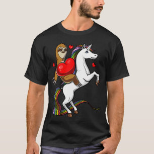 Luiaard die Magische Eenhoorn rijdt T-shirt