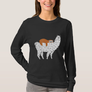 Luiaard die op een lama rijdt  Dierenliefhebber T-shirt
