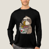 Luiaard die Ramen eet Tri-Blend Shirt (Voorkant volledig)
