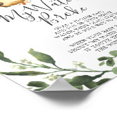 luiaard dieren Baby shower mijn water brak teken Poster (Hoek)