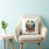 Luiaard Dinosaurus Vintage Retro Ride Grafisch Kussen (Stoel)