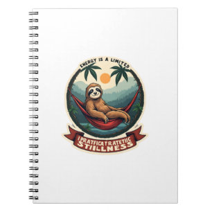 Luiaard Dinosaurus Vintage Retro Rij Grafisch Notitieboek