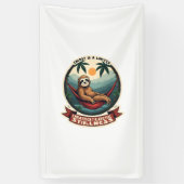 Luiaard Dinosaurus Vintage Retro Rij Grafisch Spandoek (Verticaal)