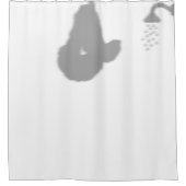 Luiaard Douche Achter Silhouet Schaduw Grappig Douchegordijn (Voorkant)