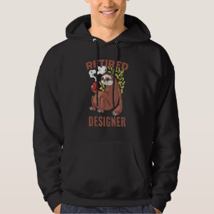 Luiaard drinkt koffie Pensioen 46 Hoodie