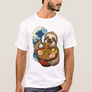 Luiaard eet Japans Ramen T-shirt