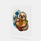 Luiaard eet Japanse Ramen Acryl Bord (Hoek)