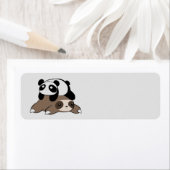 Luiaard en Panda Beer achtergrond Etiket (Insitu)