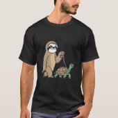 Luiaard en schildpad grappig t-shirt (Voorkant)