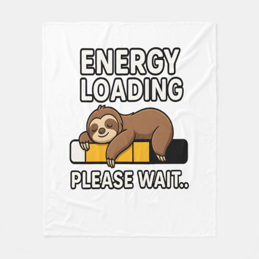 Luiaard energiebesparende stemming fleece deken (Voorkant)