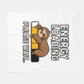 Luiaard energiebesparende stemming fleece deken (Voorkant (Horizontaal))