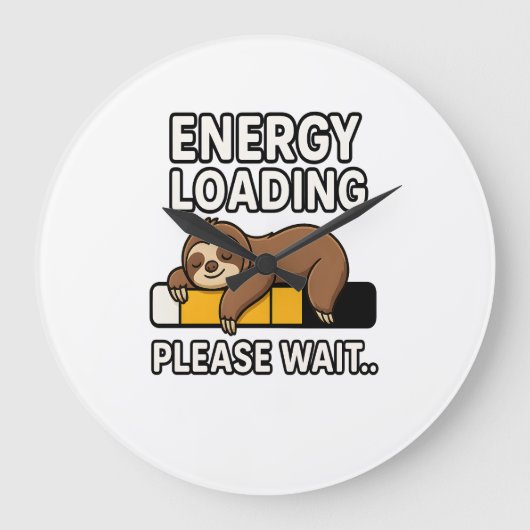Luiaard Energiebesparende Stemming Grote Klok (Voorkant)