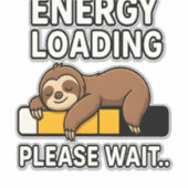 Luiaard energiebesparende stemming sticker (Voorkant)