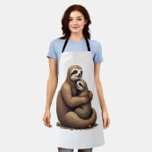 Luiaard Erfgoed Print Gravure Shirt 3 Schort (Gedragen)