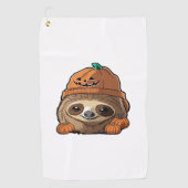 Luiaard espuki sison Halloween Classic T-Shirt Golfhanddoek (Voorkant)