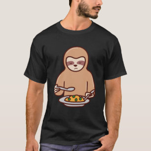 luiaard eten in slaap vallen ironisch schattig lui t-shirt