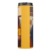 luiaard fastfoodmedewerker thermosbeker (Achterkant)