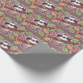 luiaard feest cadeaupapier (Hoek)