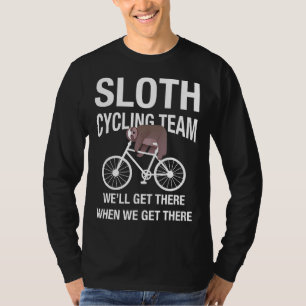 Luiaard Fiets Team Luie Luiaard Slapen Op Fiets  T-shirt
