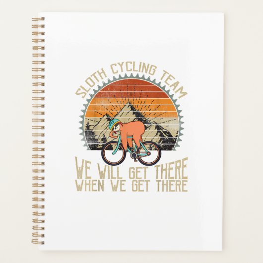Luiaard Fiets Team We Komen Er Wel Als We Er Komen Planner (Voorkant)