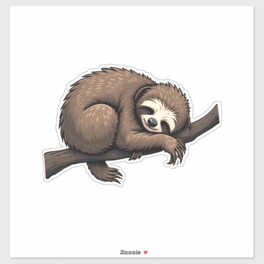 Luiaard Gegraveerde Kunst Retro Natuur T-shirt (2) Sticker (Vel)